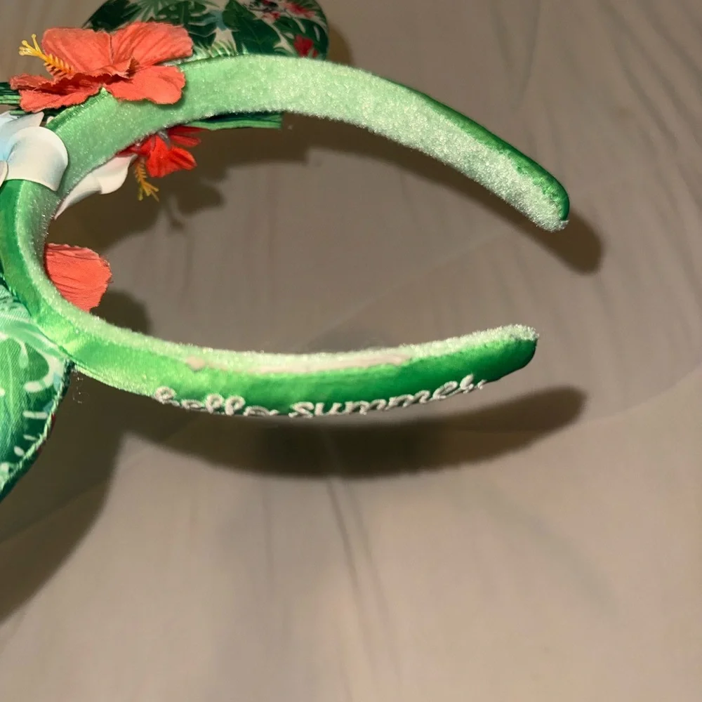 Disney Green Floral Mouse Ears Headband - Picture 4 of 5